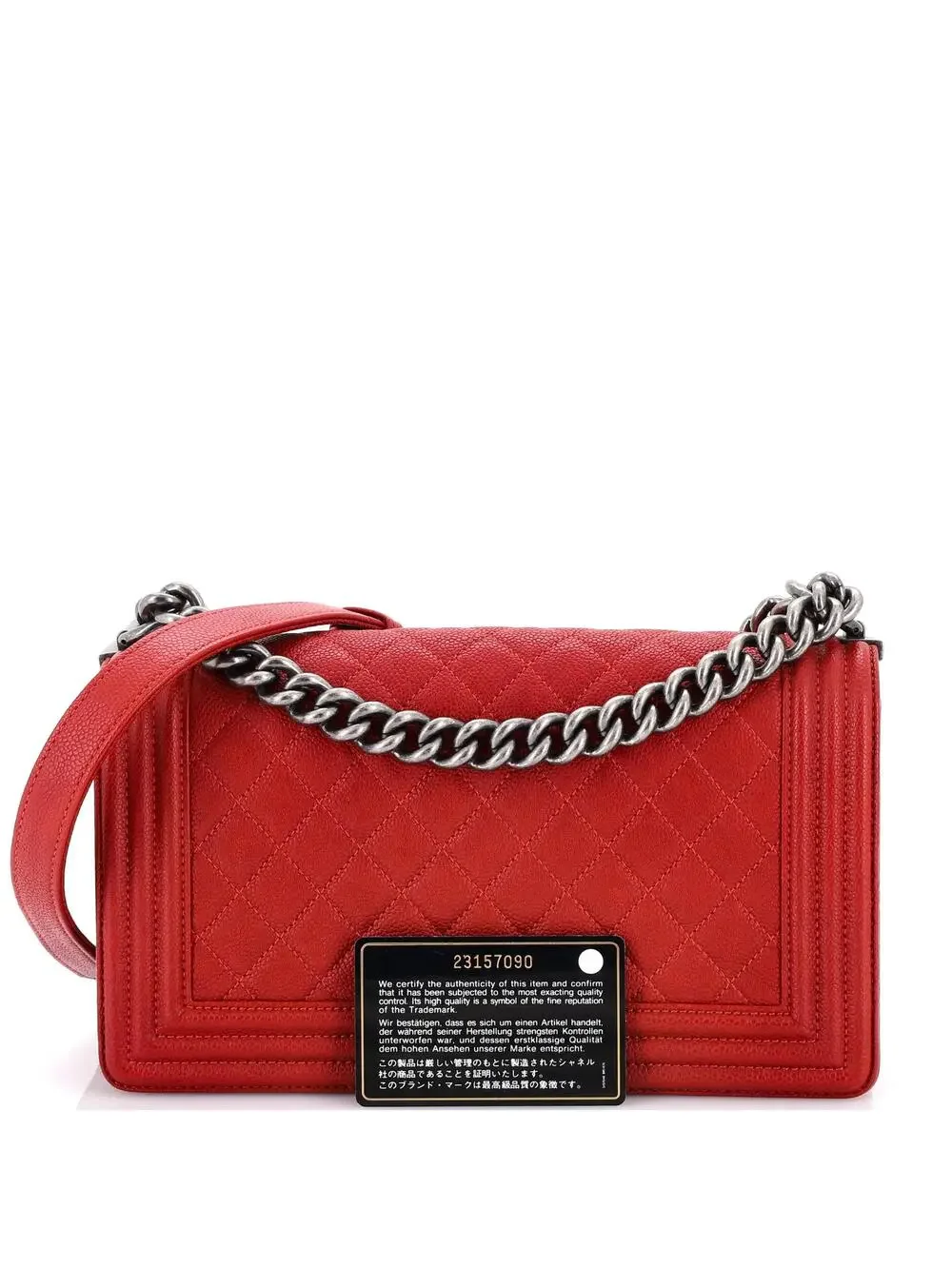 Chanel Boy Flap Bag Quilted Caviar Old #235160C49B